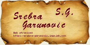 Srebra Garunović vizit kartica
